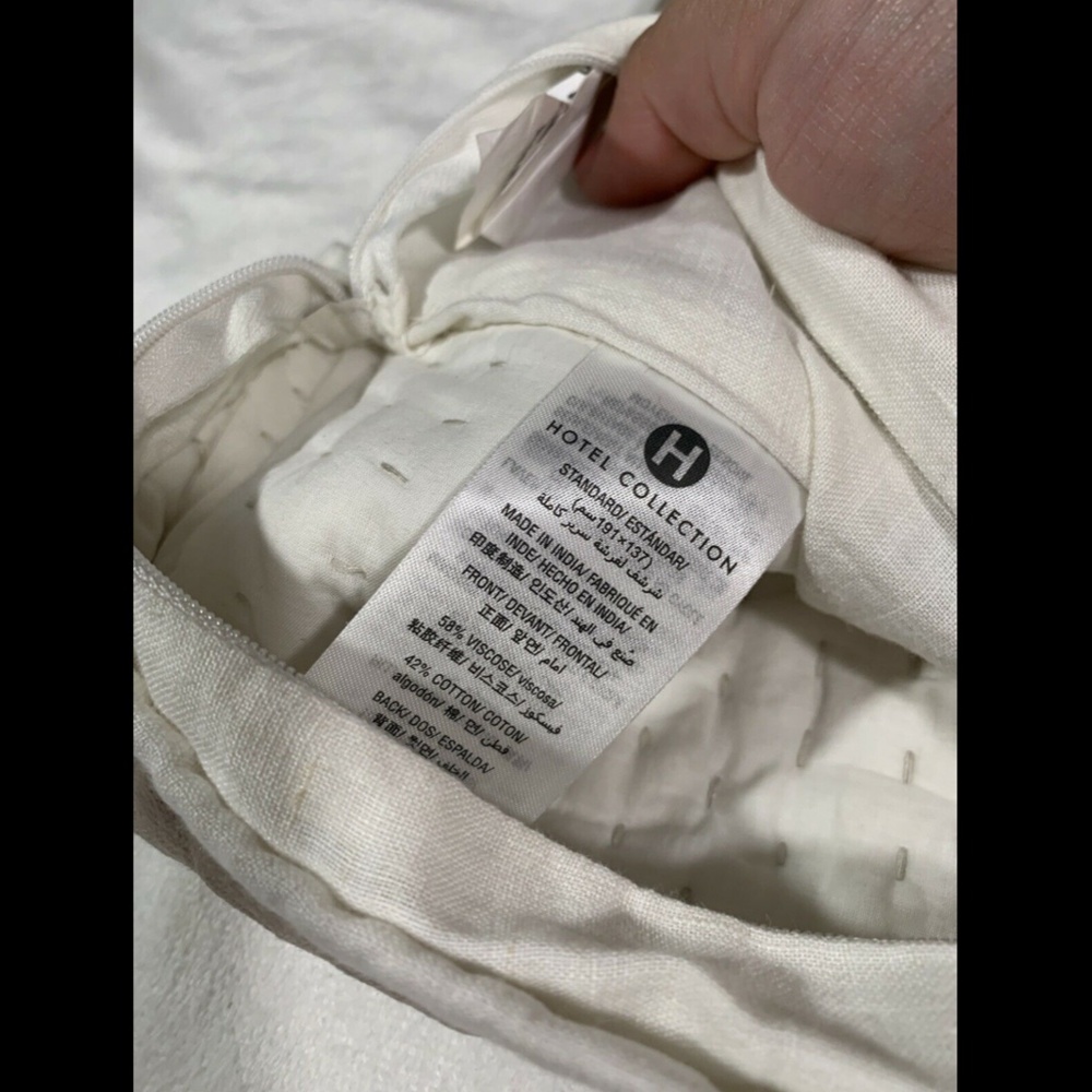 NEW Hotel Collection‎ Velvet Quilted (1 ) Standard Pillow Case Sham - Picture 10 of 11